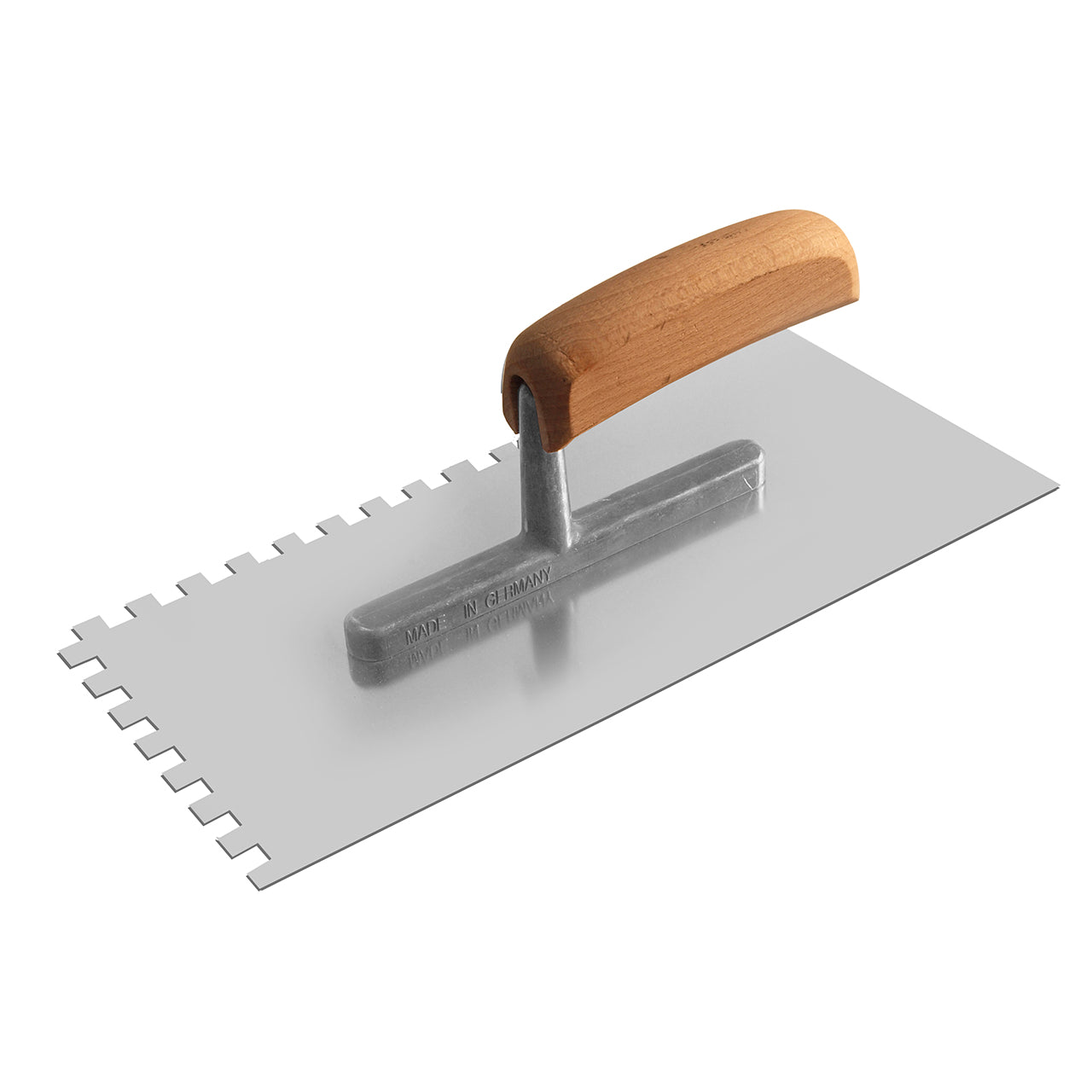 GLÄTTEKELLE MIT ERGONOMISCHEM HOLZGRIFF, E8 Zahnung, Rostfrei, - BERG TECTOOL GmbH