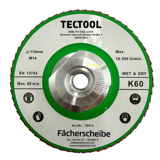 Diamant Fächerscheibe Hybrid, K60, M14, Ø 115mm