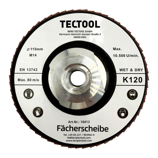 Diamant Fächerscheibe Hybrid, K120, M14, Ø 115mm